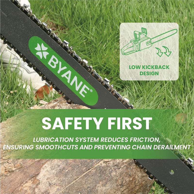 Byane 20 Inch Chainsaw Bar and Chain Combo, .325" Pitch, 050" Gauge, 78 Drive Links, Replaces Oregon 200VXLGK095 H78, Fits Husqvarna 450 455 Rancher, Echo CS-440, Milwaukee M18 FUEL and More - Image 5